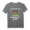 Frohe Weihnachten Rentier Weihnachtsmann Sprüche T-Shirt – Lustiges Weihnachtsmotiv für Festliche Anlässe & Weihnachtsfeiern