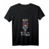 Damen Biker T-Shirt mit Totenkopf und V-Ausschnitt – Böse Alte Frau, Vintage Motorrad Mode & Geschenkidee für Rebellinnen