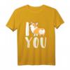 I Love You Corgy - Lustiges Hundeherz Motiv T-Shirt für Hundeliebhaber, Corgy Fans & Tierfreundinnen zum Geburtstag, Weihnachten & Ostern