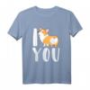 I Love You Corgy - Lustiges Hundeherz Motiv T-Shirt für Hundeliebhaber, Corgy Fans & Tierfreundinnen zum Geburtstag, Weihnachten & Ostern
