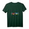 Damen Deutschland und Ukraine Flaggen Herz T-Shirt mit V-Ausschnitt – Symbol für Integration, Toleranz und doppelte Staatsbürgerschaft