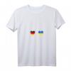 Damen Deutschland und Ukraine Flaggen Herz T-Shirt mit V-Ausschnitt – Symbol für Integration, Toleranz und doppelte Staatsbürgerschaft