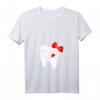 Damen Zahn Mit Gesicht und Schleife T-Shirt mit V-Ausschnitt – Lustiges Zahnärztet-Shirt für Zahnarzt, Helfer & Praxisteam