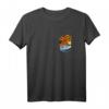 Starry Night Van Gogh mit Sonnenblumen Motiv - Kunst Grafik Pocket T-Shirt, ideales Geschenk für Kunstliebhaber und Van Gogh Fans