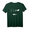 Lustiges Herzschlag Tauchsport Design mit Hai Unterwasser T-Shirt – Perfekt als Geschenk für Tauchlehrer, Freunde & Tauchsportfans