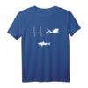 Lustiges Herzschlag Tauchsport Design mit Hai Unterwasser T-Shirt – Perfekt als Geschenk für Tauchlehrer, Freunde & Tauchsportfans