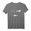 Lustiges Herzschlag Tauchsport Design mit Hai Unterwasser T-Shirt – Perfekt als Geschenk für Tauchlehrer, Freunde & Tauchsportfans