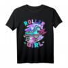 Roller Girls Skating Motiv T-Shirt mit Spruch 'Let's Roll Squad!' – Retro Vintage Look für Skaterinnen & Inline Skates Party
