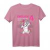 Kinder Einhornparty zum 4. Geburtstag - Geschenk T-Shirt für Mädchen mit Jahreszahl & Einhornmotiv