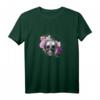 Gothic T-Shirt mit Totenkopf und Blumen - Dunkle Eleganz für Halloween & Alternative Mode