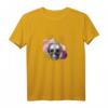 Gothic T-Shirt mit Totenkopf und Blumen - Dunkle Eleganz für Halloween & Alternative Mode