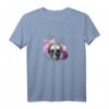 Gothic T-Shirt mit Totenkopf und Blumen - Dunkle Eleganz für Halloween & Alternative Mode
