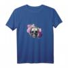 Gothic T-Shirt mit Totenkopf und Blumen - Dunkle Eleganz für Halloween & Alternative Mode
