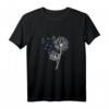 Pusteblume Shirt Blau mit Schmetterling und Blumen – Glücksbringer T-Shirt für Damen, perfekt zum Geburtstag & Muttertag