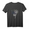Pusteblume Shirt Blau mit Schmetterling und Blumen – Glücksbringer T-Shirt für Damen, perfekt zum Geburtstag & Muttertag