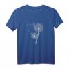 Pusteblume Shirt Blau mit Schmetterling und Blumen – Glücksbringer T-Shirt für Damen, perfekt zum Geburtstag & Muttertag
