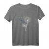 Pusteblume Shirt Blau mit Schmetterling und Blumen – Glücksbringer T-Shirt für Damen, perfekt zum Geburtstag & Muttertag