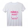 Damen JGA Party Gruppe Motiv T-Shirt - Egal was passiert, Pegel halten, Lustiges Frauen Gruppenshirt für Mädelsabend, Geburtstag & Weihnachten