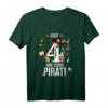 Kinder 4. Geburtstag T-Shirt mit Spruch 'Erst Vier & Schon Pirat' – Lustiges Piratenmotiv für Jungen, Schatzkarte & Piratenschatz, ideales Geschenk für Geburtstag & Piratenparty