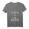 Damen Pinguin T-Shirt mit lustigem Spruch 'Die tut nix die will nur Kaffee' – Perfekt für Büro, Morgenmuffel & Kaffeeliebhaberinnen