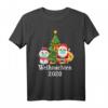 Weihnachtsmann mit Maske & Schneemann Weihnachten 2020 T-Shirt – Lustiges Festtagsoutfit & Geschenkidee für Weihnachten