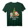 Weihnachtsmann mit Maske & Schneemann Weihnachten 2020 T-Shirt – Lustiges Festtagsoutfit & Geschenkidee für Weihnachten