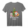 Weihnachtsmann mit Maske & Schneemann Weihnachten 2020 T-Shirt – Lustiges Festtagsoutfit & Geschenkidee für Weihnachten