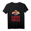 Herren Super Uncle Superhelden Comic Cartoon T-Shirt – Lustiges Geschenk für den besten Onkel zu Geburtstag, Weihnachten & Jubiläum
