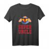 Herren Super Uncle Superhelden Comic Cartoon T-Shirt – Lustiges Geschenk für den besten Onkel zu Geburtstag, Weihnachten & Jubiläum