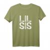 Lil Sis Sister Kleine Schwester Geschenk Weihnachten T-Shirt - Partnerlook & Vintage Style für Geschwister