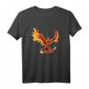 Phönix aus der Asche Motiv T-Shirt – Mythologisches Fabelwesen mit Feuervogel Design, klassisch geschnitten