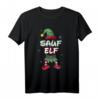 Sauf Elfe Weihnachtsoutfit Partnerlook Geschenk Weihnachten - Festliches T-Shirt mit Elfenmütze, Schneeflocken & Weihnachtsdesign für Familie & Paare