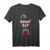 Sauf Elfe Weihnachtsoutfit Partnerlook Geschenk Weihnachten - Festliches T-Shirt mit Elfenmütze, Schneeflocken & Weihnachtsdesign für Familie & Paare