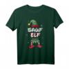 Sauf Elfe Weihnachtsoutfit Partnerlook Geschenk Weihnachten - Festliches T-Shirt mit Elfenmütze, Schneeflocken & Weihnachtsdesign für Familie & Paare