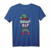 Sauf Elfe Weihnachtsoutfit Partnerlook Geschenk Weihnachten - Festliches T-Shirt mit Elfenmütze, Schneeflocken & Weihnachtsdesign für Familie & Paare