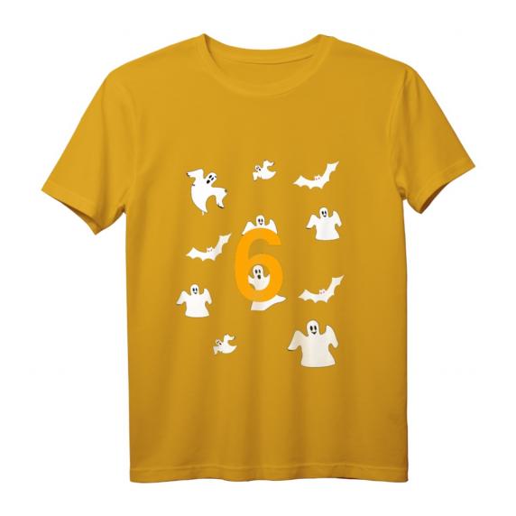 Kinder T-Shirt mit Gespenster-Design für 6. Geburtstag, Halloween & Weihnachten – Coole Kindermode für Jungen und Mädchen Kinder T-Shirt mit Gespenster-Design für 6. Geburtstag, Halloween & Weihnachten – Coole Kindermode für Jungen und Mädchen