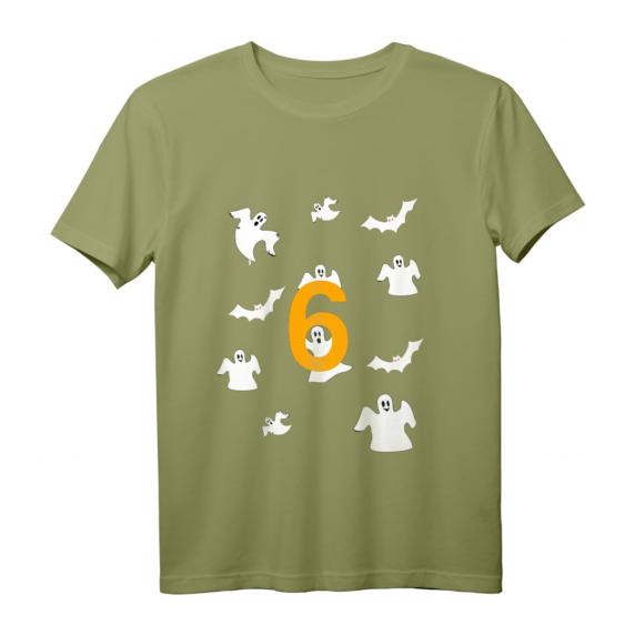 Kinder T-Shirt mit Gespenster-Design für 6. Geburtstag, Halloween & Weihnachten – Coole Kindermode für Jungen und Mädchen Kinder T-Shirt mit Gespenster-Design für 6. Geburtstag, Halloween & Weihnachten – Coole Kindermode für Jungen und Mädchen
