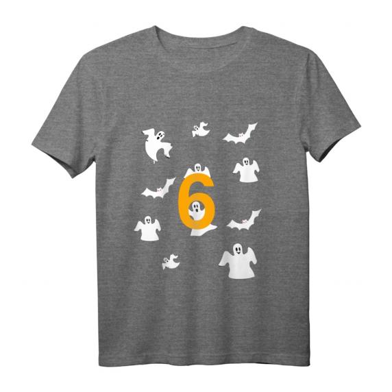 Kinder T-Shirt mit Gespenster-Design für 6. Geburtstag, Halloween & Weihnachten – Coole Kindermode für Jungen und Mädchen Kinder T-Shirt mit Gespenster-Design für 6. Geburtstag, Halloween & Weihnachten – Coole Kindermode für Jungen und Mädchen