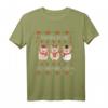 Fröhliches Schwein acht Schweine Weihnachten T-Shirt - Lustiges Festtagsmotiv für Weihnachtsfeiern & Schweineliebhaber