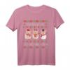 Fröhliches Schwein acht Schweine Weihnachten T-Shirt - Lustiges Festtagsmotiv für Weihnachtsfeiern & Schweineliebhaber