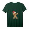Damen Dabbing Lebkuchenmann in Weihnachtsmannmütze - Lustiges Weihnachts T-Shirt mit V-Ausschnitt für Festtage