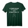 American Football Lineman to Serve and Protect T-Shirt – Perfektes Geschenk für Football Fans, Coaches & Spieler zu Weihnachten, Geburtstag & Valentinstag