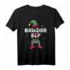 Bruder Elf Weihnachtsoutfit Partnerlook Geschenk Weihnachten - Festliches Elfenkostüm mit Schneeflocken & Elfenhut für die Feiertage
