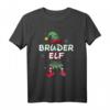 Bruder Elf Weihnachtsoutfit Partnerlook Geschenk Weihnachten - Festliches Elfenkostüm mit Schneeflocken & Elfenhut für die Feiertage