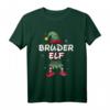 Bruder Elf Weihnachtsoutfit Partnerlook Geschenk Weihnachten - Festliches Elfenkostüm mit Schneeflocken & Elfenhut für die Feiertage