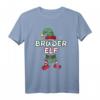 Bruder Elf Weihnachtsoutfit Partnerlook Geschenk Weihnachten - Festliches Elfenkostüm mit Schneeflocken & Elfenhut für die Feiertage