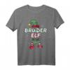 Bruder Elf Weihnachtsoutfit Partnerlook Geschenk Weihnachten - Festliches Elfenkostüm mit Schneeflocken & Elfenhut für die Feiertage
