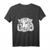 Elegantes Weißer Tiger Kopf T-Shirt mit blauen Augen – Perfektes Geschenk für Tierliebhaber, Zoo-Fans & Kinder zu Weihnachten, Ostern oder Geburtstag