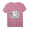 Elegantes Weißer Tiger Kopf T-Shirt mit blauen Augen – Perfektes Geschenk für Tierliebhaber, Zoo-Fans & Kinder zu Weihnachten, Ostern oder Geburtstag