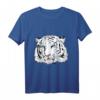 Elegantes Weißer Tiger Kopf T-Shirt mit blauen Augen – Perfektes Geschenk für Tierliebhaber, Zoo-Fans & Kinder zu Weihnachten, Ostern oder Geburtstag